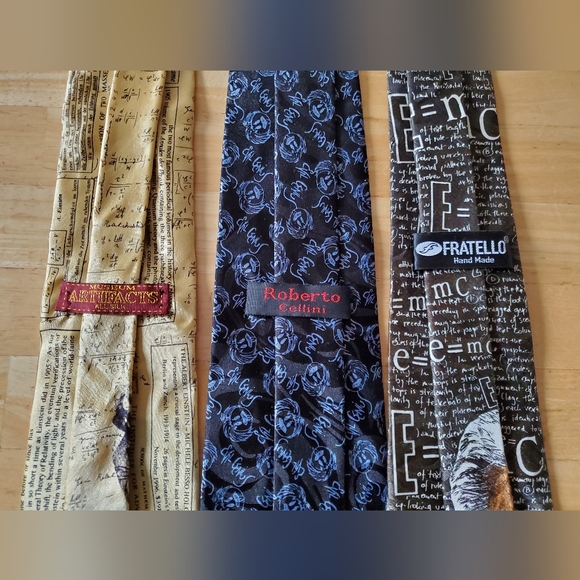 ALBERT EINSTEIN Lot of 3 Mens Ties - Picture 9 of 10